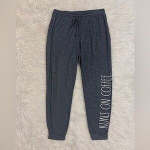 Rae Dunn lounge joggers size Medium color gray